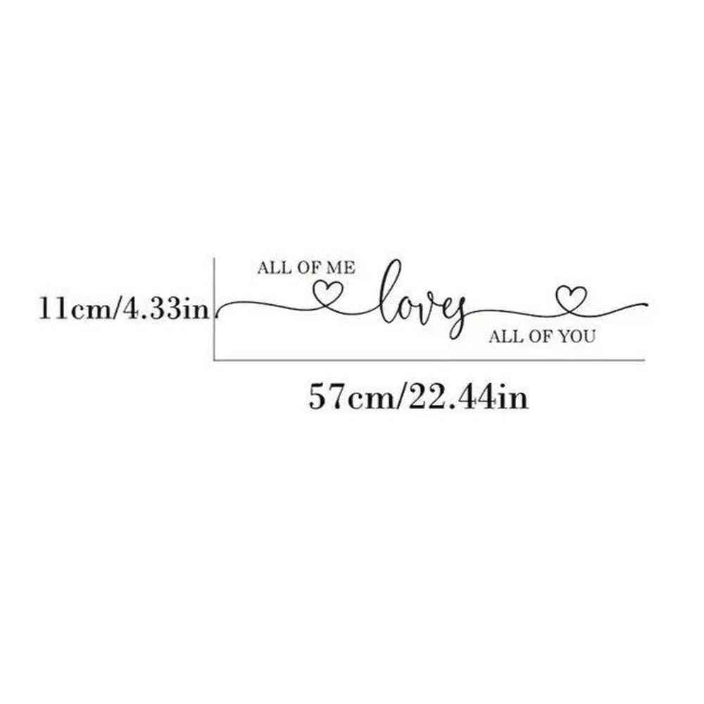 "All Of Me Loves All Of You" Wall Decal 4.33" x 22.44" NEW! Home & Garden:Home Décor:Decals, Stickers & Vinyl Art Style Your Walls